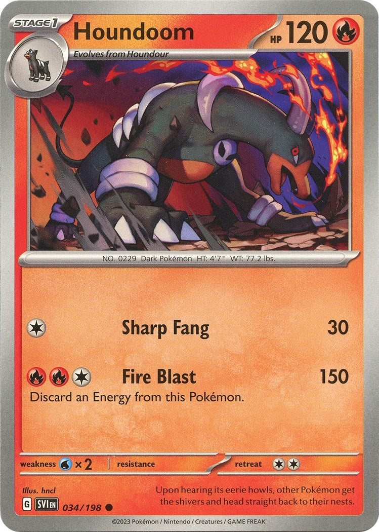 Image for Houndoom (034/198) (SV01: Scarlet & Violet Base Set) (SVI) - Pokemon