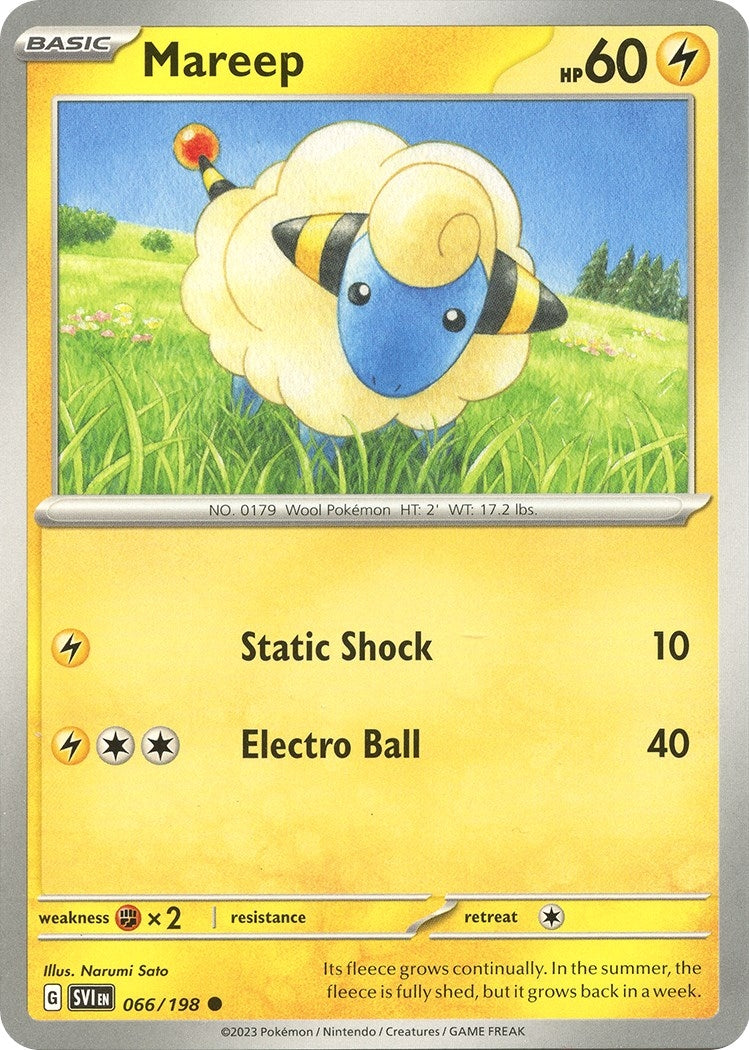 Image for Mareep (066/198) (SV01: Scarlet & Violet Base Set) (SVI) - Pokemon