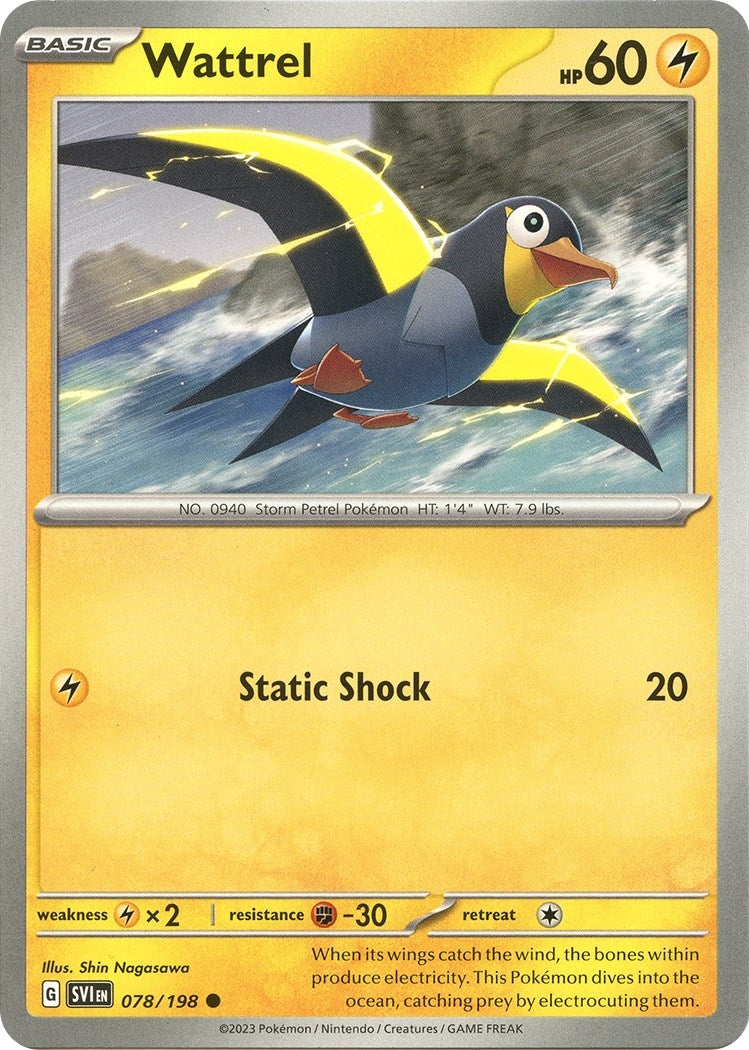 Image for Wattrel (078/198) (SV01: Scarlet & Violet Base Set) (SVI) - Pokemon