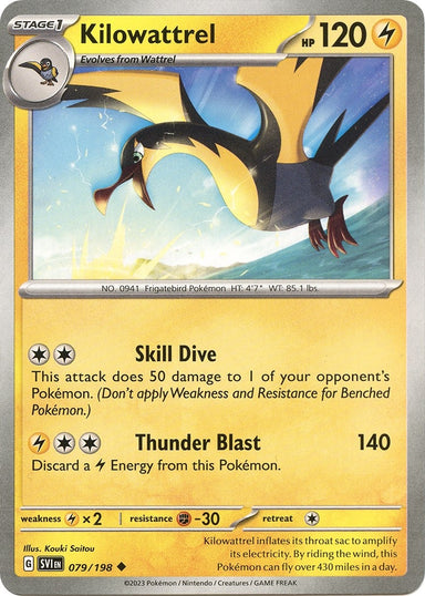 Image for Kilowattrel (079/198) (SV01: Scarlet & Violet Base Set) (SVI) - Pokemon