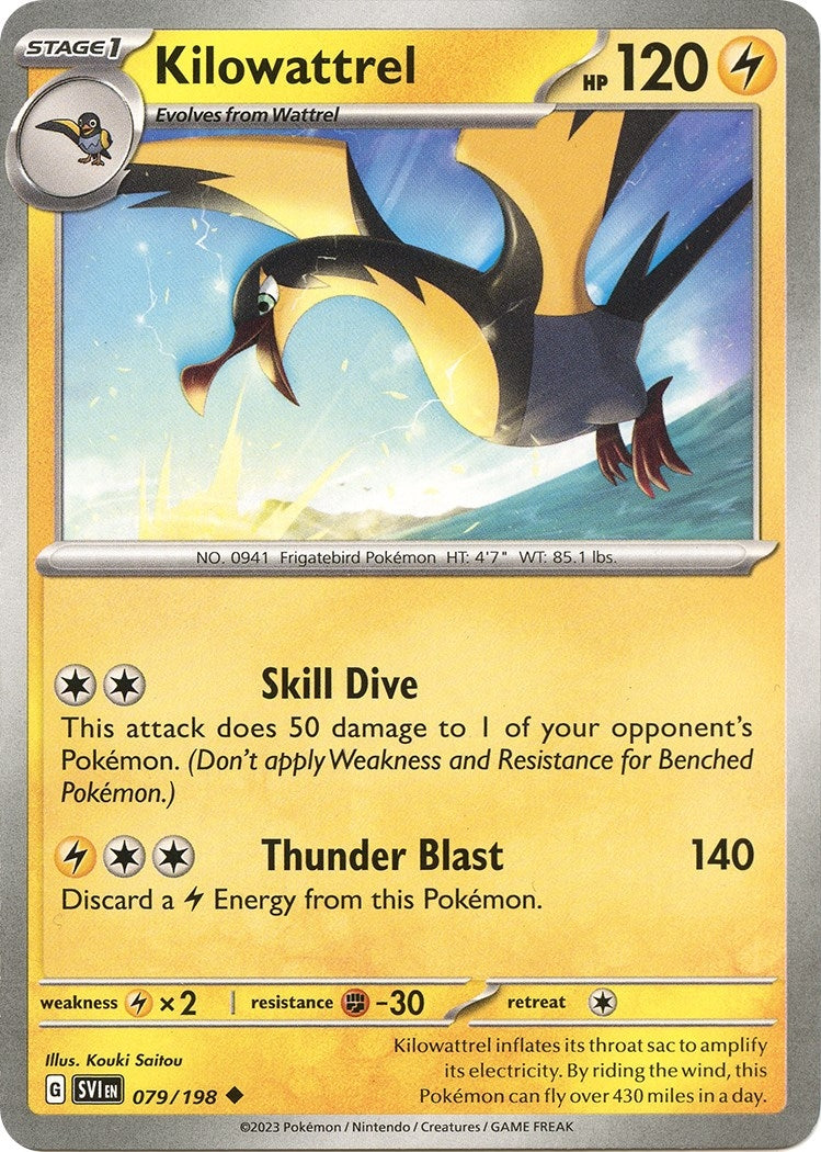 Image for Kilowattrel (079/198) (SV01: Scarlet & Violet Base Set) (SVI) - Pokemon
