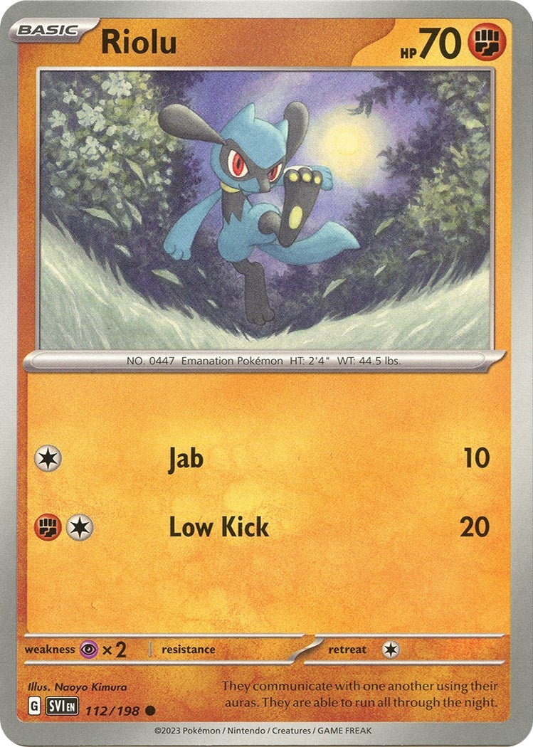 Image for Riolu (112/198) (SV01: Scarlet & Violet Base Set) (SVI) - Pokemon