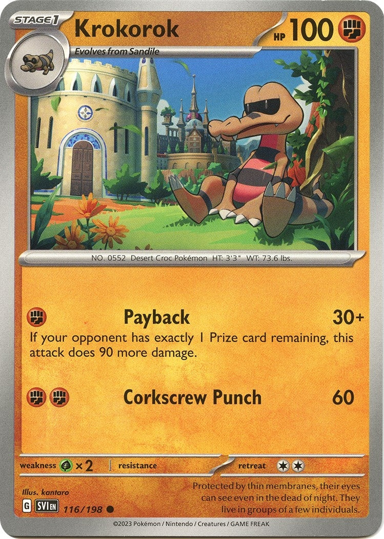 Image for Krokorok (116/198) (SV01: Scarlet & Violet Base Set) (SVI) - Pokemon