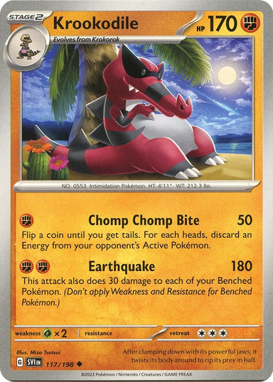 Image for Krookodile (117/198) (SV01: Scarlet & Violet Base Set) (SVI) - Pokemon