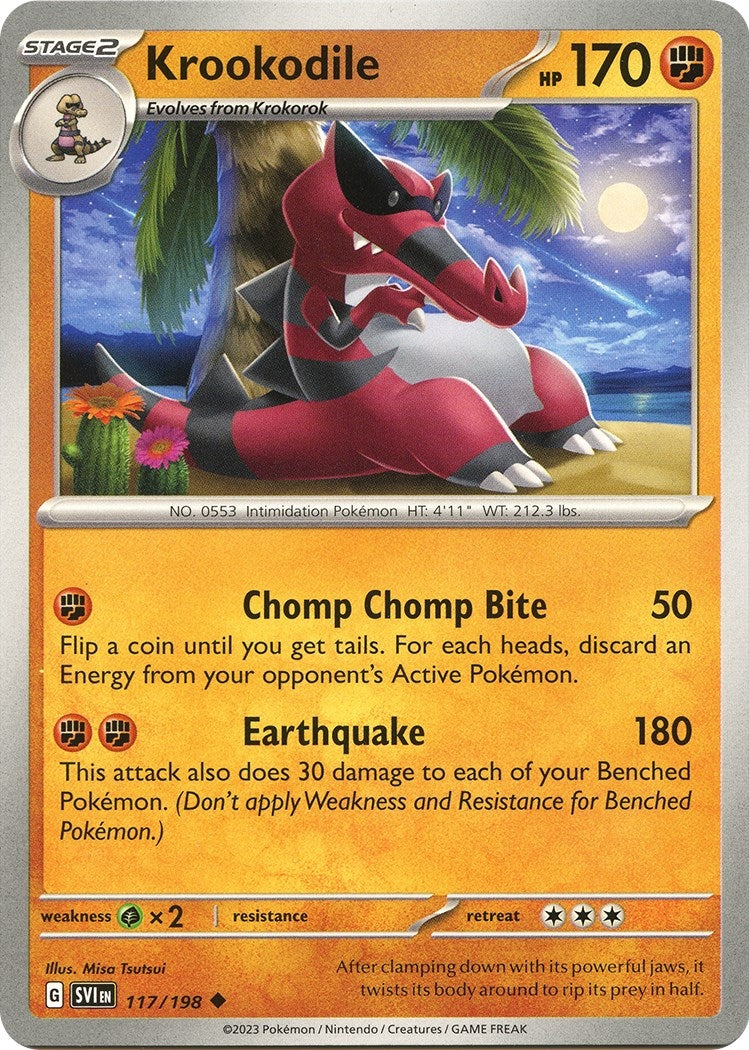 Image for Krookodile (117/198) (SV01: Scarlet & Violet Base Set) (SVI) - Pokemon