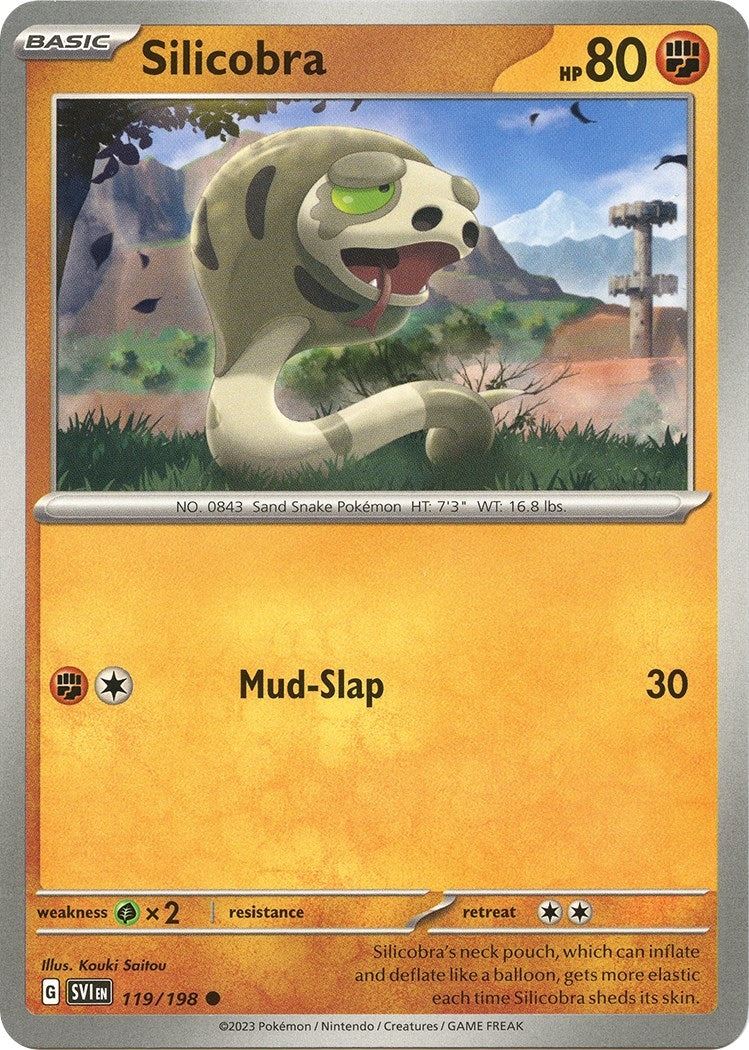 Image for Silicobra (119/198) (SV01: Scarlet & Violet Base Set) (SVI) - Pokemon