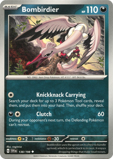 Image for Bombirdier (138/198) (SV01: Scarlet & Violet Base Set) (SVI) - Pokemon
