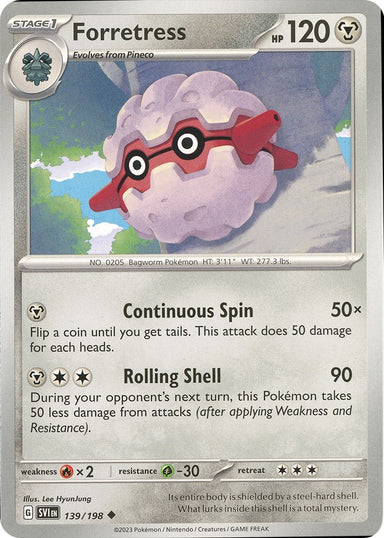 Image for Forretress (139/198) (SV01: Scarlet & Violet Base Set) (SVI) - Pokemon