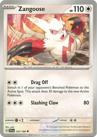 Image for Zangoose (147/198) (SV01: Scarlet & Violet Base Set) (SVI) - Pokemon