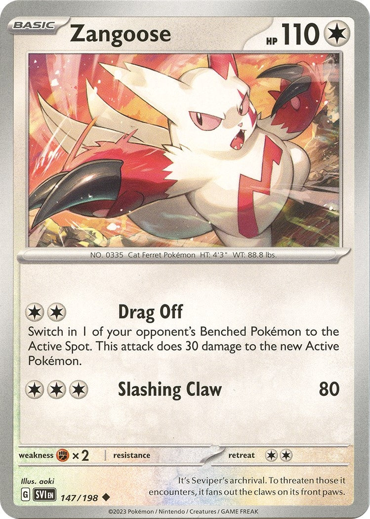 Image for Zangoose (147/198) (SV01: Scarlet & Violet Base Set) (SVI) - Pokemon