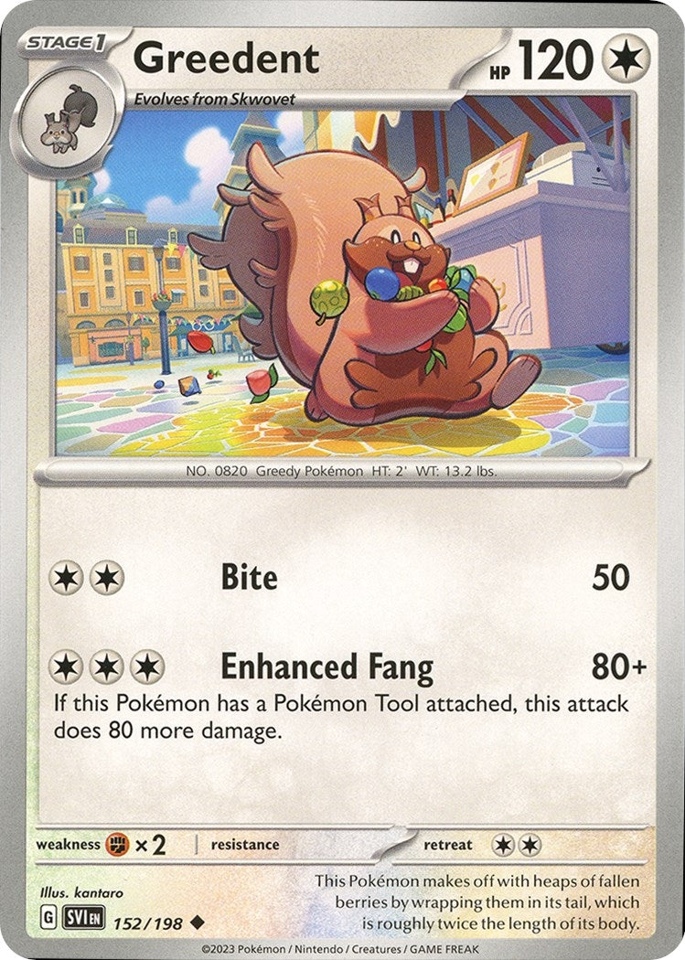 Image for Greedent (152/198) (SV01: Scarlet & Violet Base Set) (SVI) - Pokemon