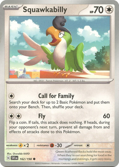 Image for Squawkabilly (162/198) (SV01: Scarlet & Violet Base Set) (SVI) - Pokemon
