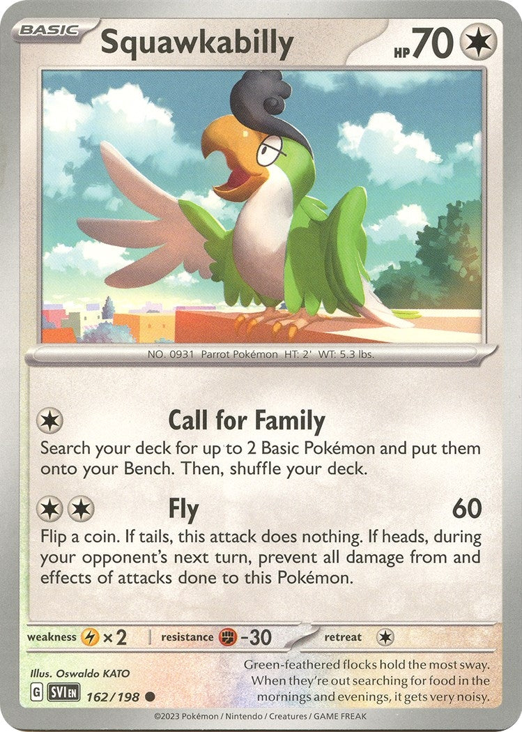 Image for Squawkabilly (162/198) (SV01: Scarlet & Violet Base Set) (SVI) - Pokemon