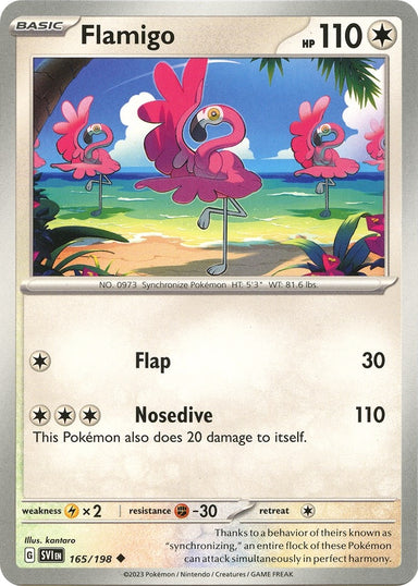 Image for Flamigo (165/198) (SV01: Scarlet & Violet Base Set) (SVI) - Pokemon