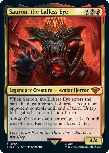 Image for Sauron, the Lidless Eye (288) (LTR) - Magic: The Gathering