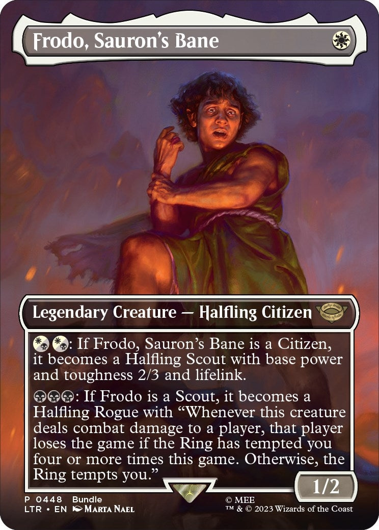 Frodo, Sauron's Bane (Borderless) (LTR Bundle) (448) (Unique and Miscellaneous Promos)