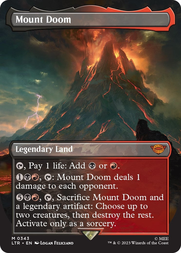 Image for Mount Doom (Borderless) (343) (LTR) - Magic: The Gathering