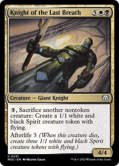 Image for Knight of the Last Breath (331) - Magic: The Gathering