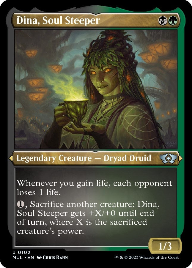 Image for Dina, Soul Steeper (Foil Etched) (102) (March of the Machine: Multiverse Legends) (MUL) - Magic: The Gathering