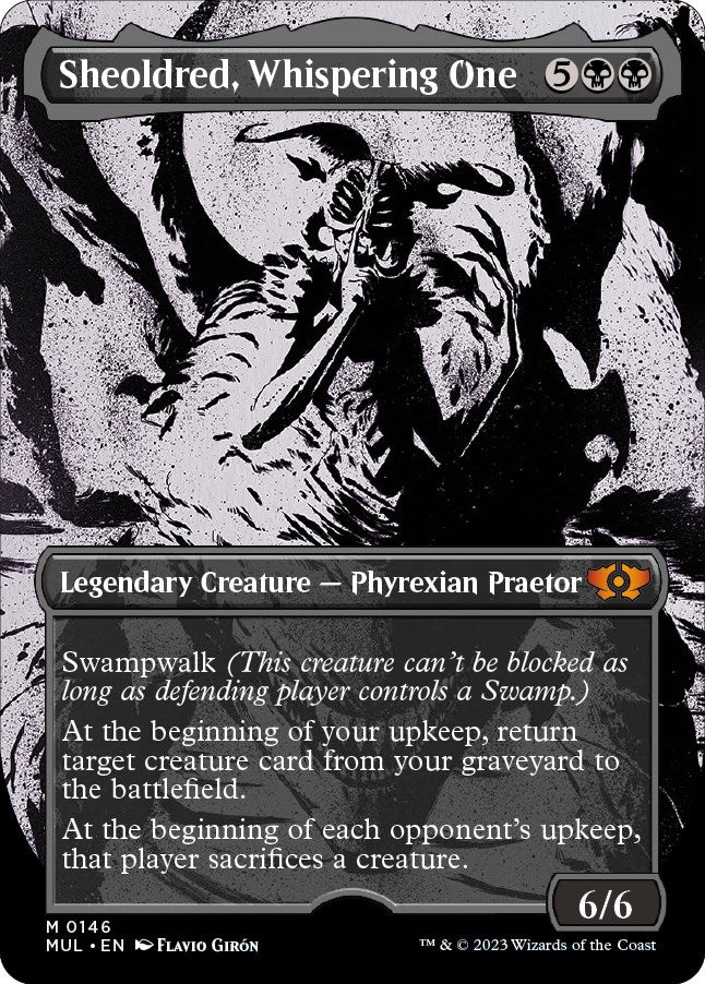 Image for Sheoldred, Whispering One (Halo Foil) (146) (March of the Machine: Multiverse Legends) (MUL) - Magic: The Gathering