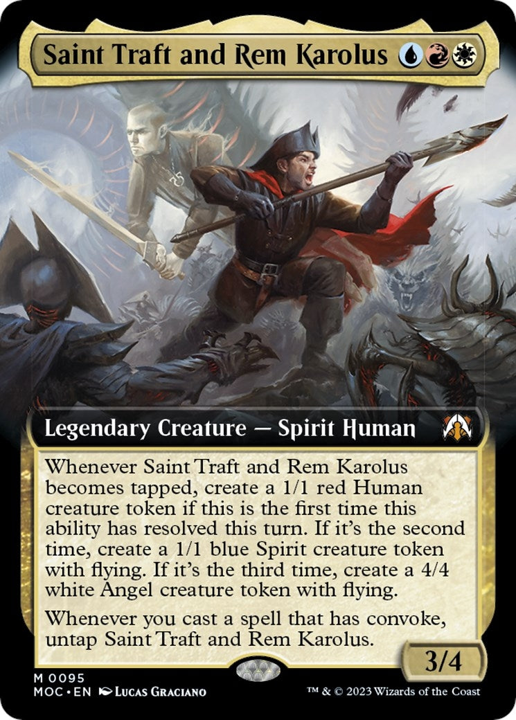 Image for Saint Traft and Rem Karolus (Extended Art) (95) - Magic: The Gathering