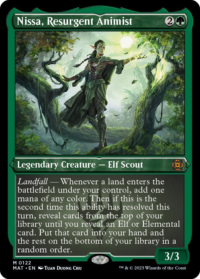Nissa, Resurgent Animist (Foil Etched) (122) (March of the Machine: The Aftermath)