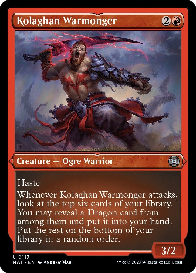 Kolaghan Warmonger (Foil Etched) (117) (March of the Machine: The Aftermath)