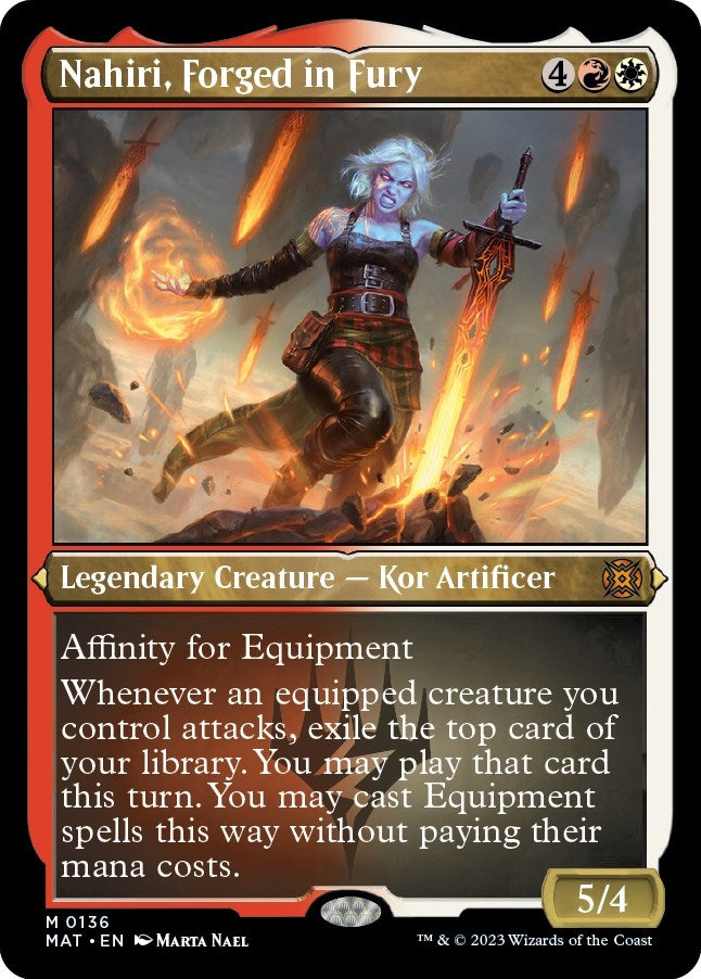 Nahiri, Forged in Fury (Foil Etched) (136) (March of the Machine: The Aftermath)