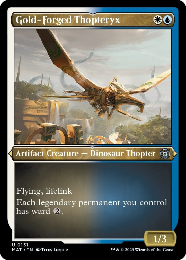 Image for Gold-Forged Thopteryx (Foil Etched) (131) (March of the Machine: The Aftermath) (MAT) - Magic: The Gathering