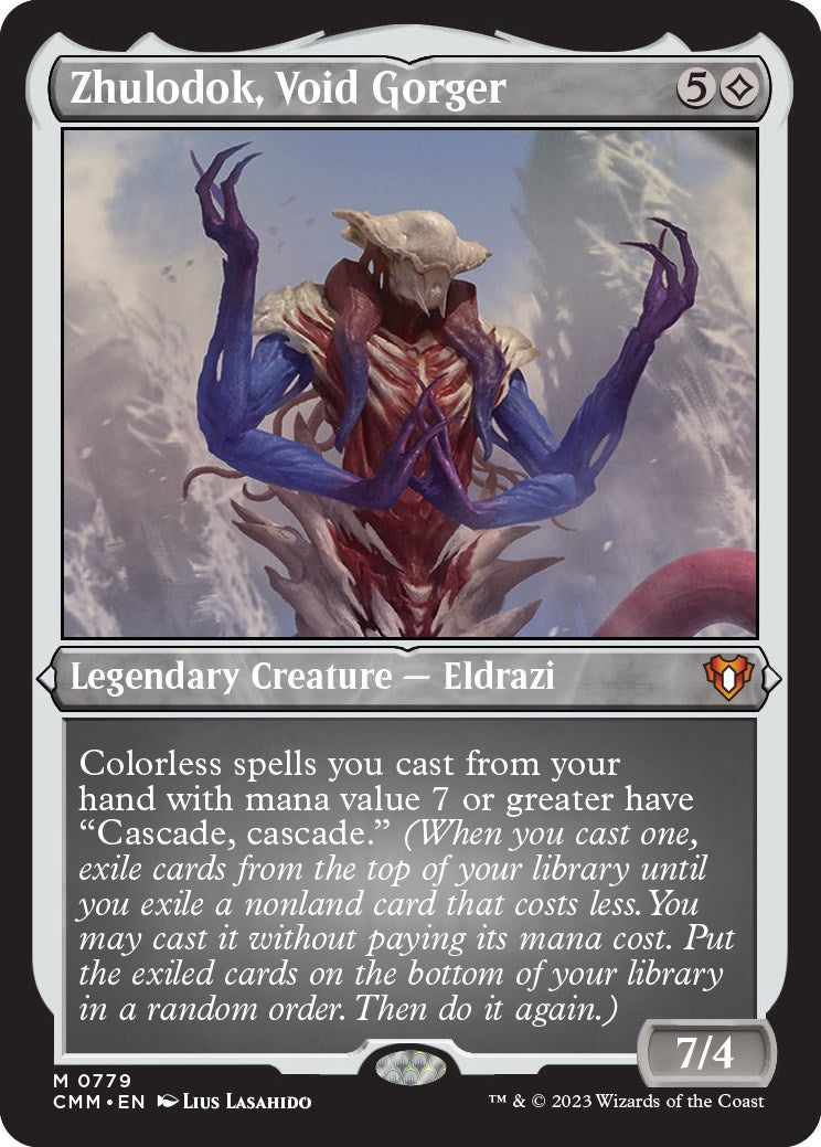 Image for Zhulodok, Void Gorger (Display Commander) (Foil Etched) - Thick Stock (779) (Commander Masters) - Magic: The Gathering