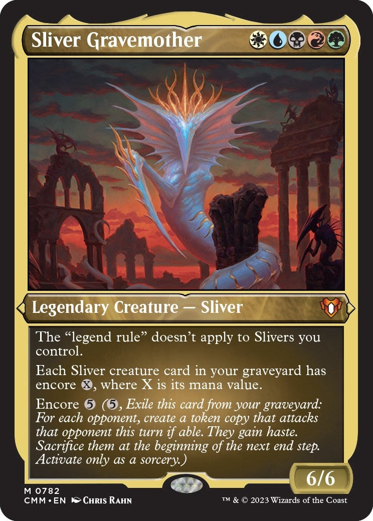 Image for Sliver Gravemother (Display Commander) (Foil Etched) - Thick Stock (782) (Commander Masters) - Magic: The Gathering