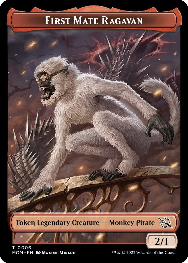 Image for First Mate Ragavan // Emblem - Teferi's Talent Double-Sided Token (6 // 44) - Magic: The Gathering