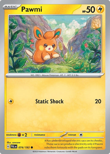 Image for Pawmi (074/193) (SV02: Paldea Evolved) - Pokemon