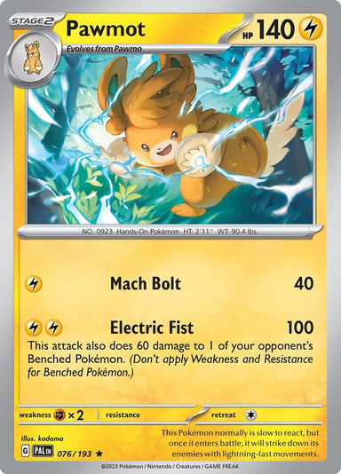 Image for Pawmot (076/193) (SV02: Paldea Evolved) - Pokemon