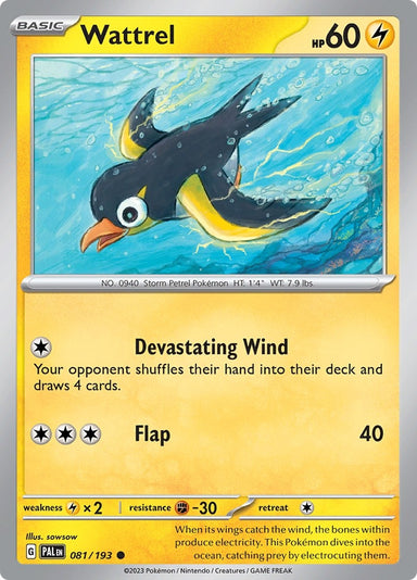 Image for Wattrel (081/193) (SV02: Paldea Evolved) - Pokemon