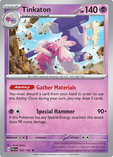 Image for Tinkaton (105/193) (SV02: Paldea Evolved) - Pokemon