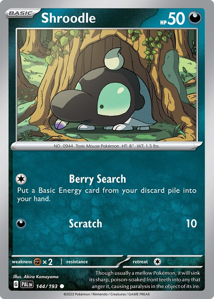 Image for Shroodle (144/193) (SV02: Paldea Evolved) - Pokemon