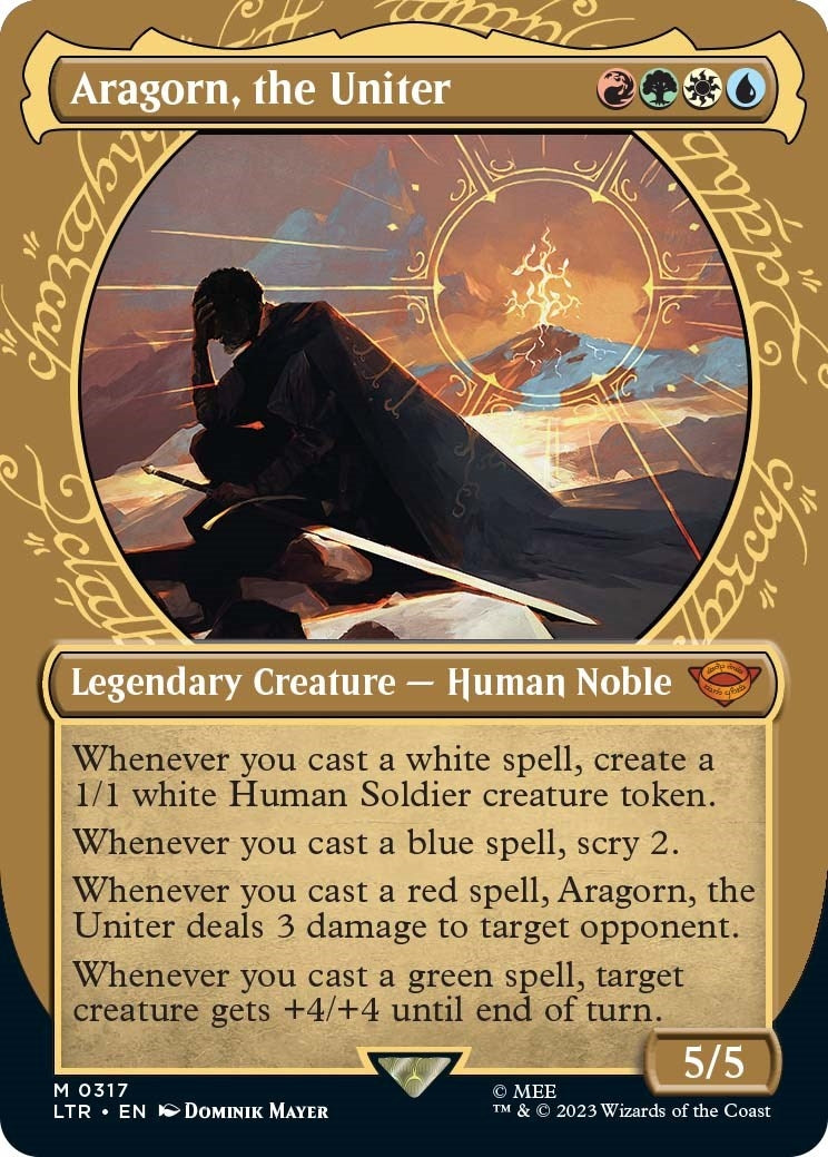Image for Aragorn, the Uniter (Showcase) (317) (LTR) - Magic: The Gathering