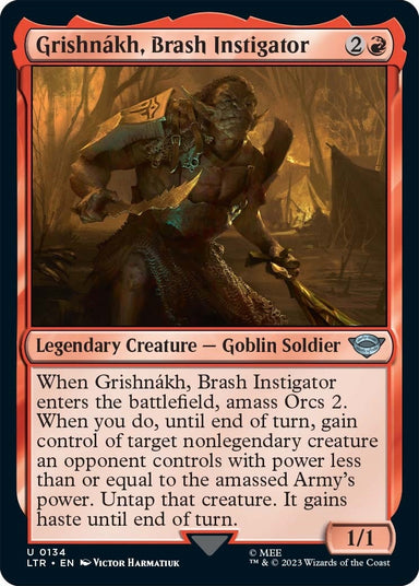 Image for Grishnakh, Brash Instigator (134) (LTR) - Magic: The Gathering