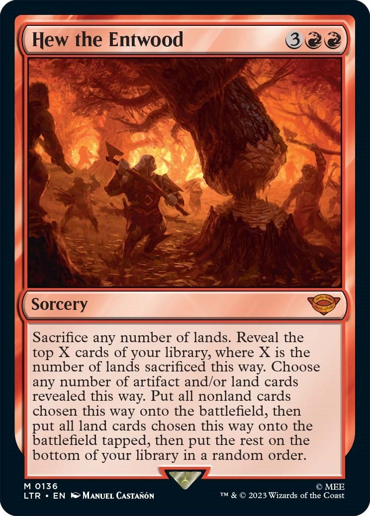 Image for Hew the Entwood (136) (LTR) - Magic: The Gathering
