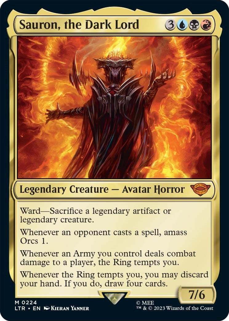 Image for Sauron, the Dark Lord (224) (LTR) - Magic: The Gathering