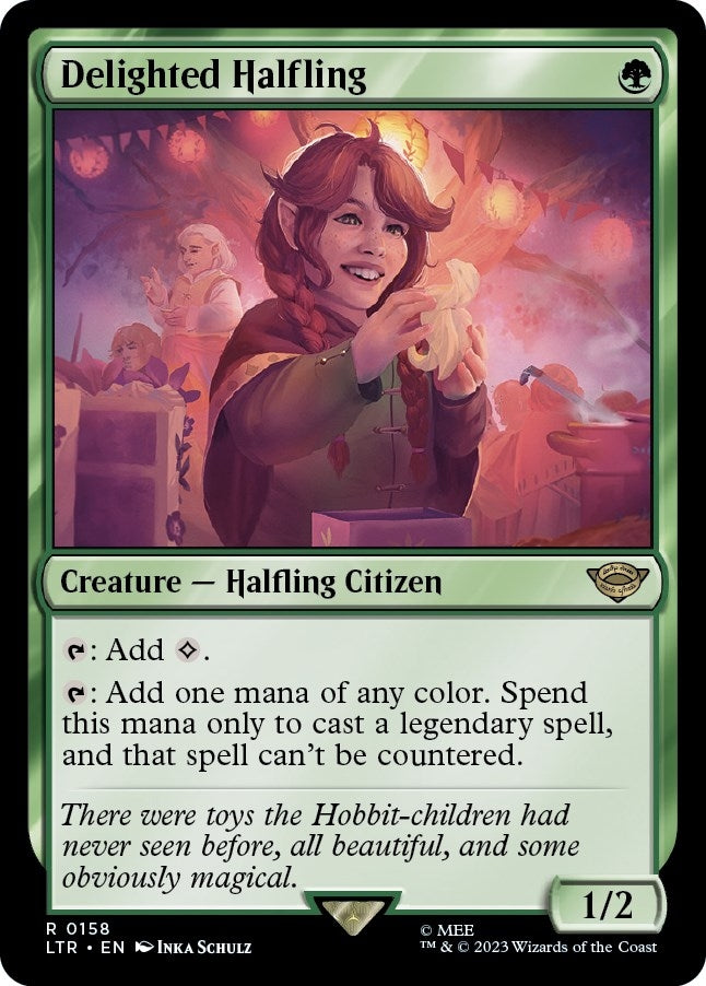 Image for Delighted Halfling (158) (LTR) - Magic: The Gathering