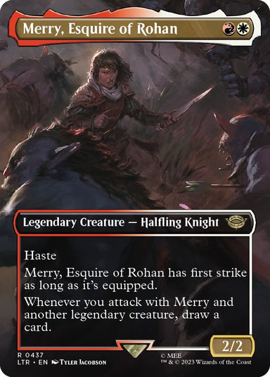Image for Merry, Esquire of Rohan (Borderless) (437) (LTR) - Magic: The Gathering