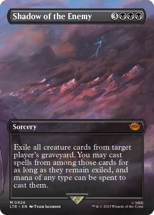 Image for Shadow of the Enemy (Borderless) (424) (LTR) - Magic: The Gathering
