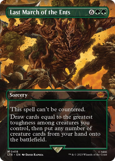 Image for Last March of the Ents (Borderless) (418) (LTR) - Magic: The Gathering