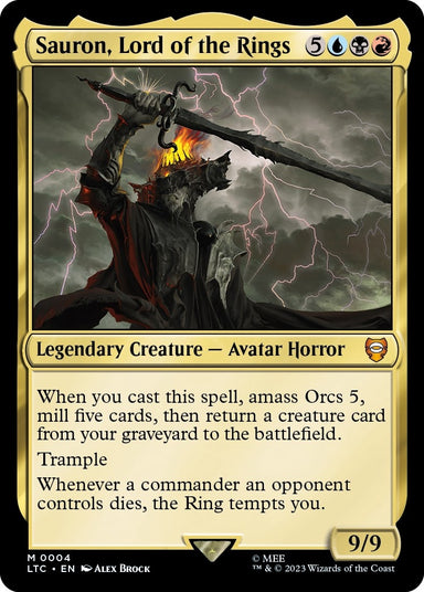 Image for Sauron, Lord of the Rings (4) (LTC) - Magic: The Gathering