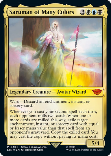 Image for Saruman of Many Colors (300) (Game Day & Store Championship Promos) - Magic: The Gathering