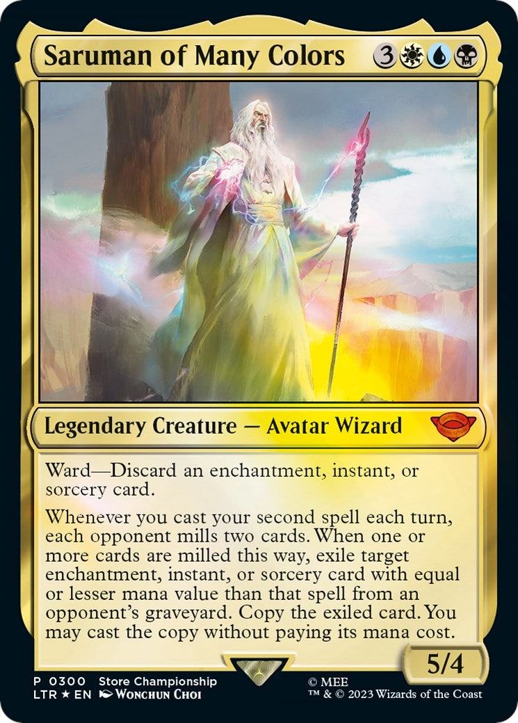 Image for Saruman of Many Colors (300) (Game Day & Store Championship Promos) - Magic: The Gathering