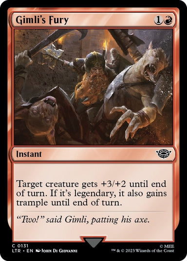 Image for Gimli's Fury (131) (LTR) - Magic: The Gathering