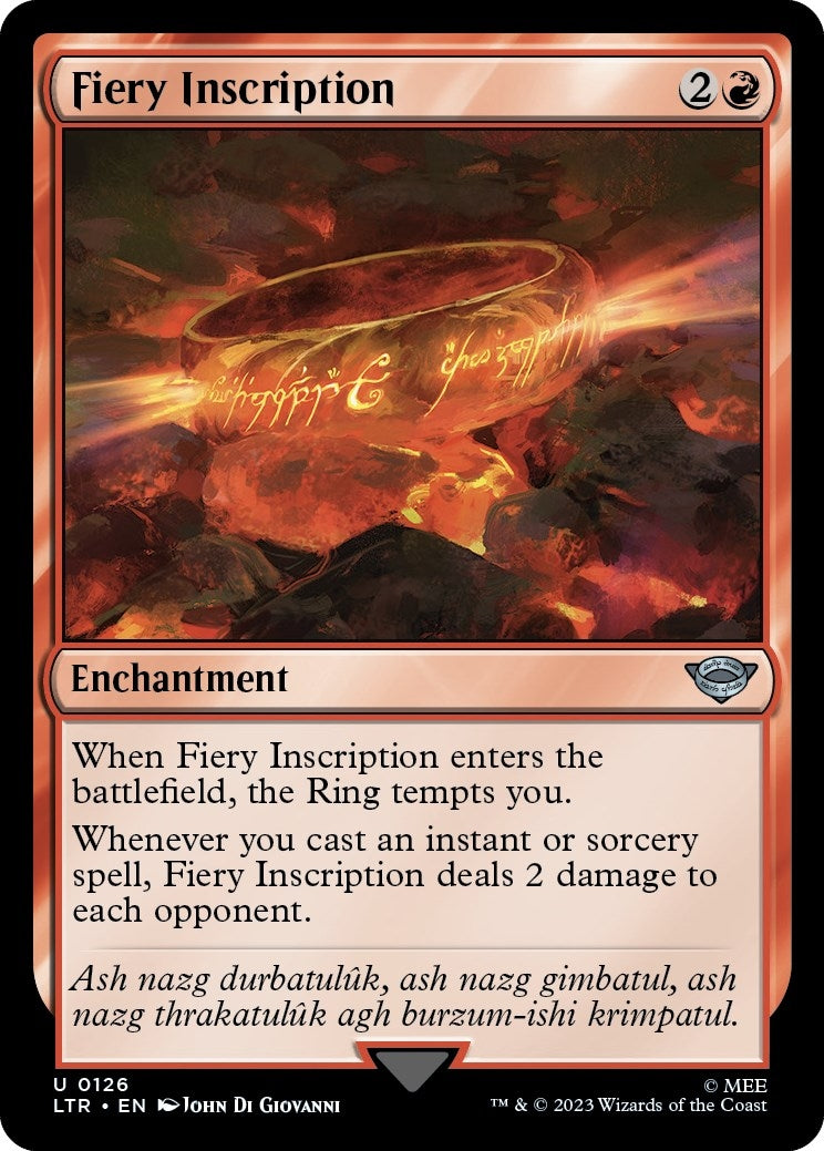 Image for Fiery Inscription (126) (LTR) - Magic: The Gathering